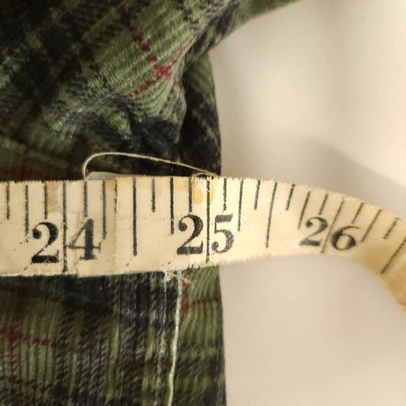 Eddie Bauer Mens Large Green Plaid Long Sleeve Button Down Shirt Shacket - Picture 5 of 7